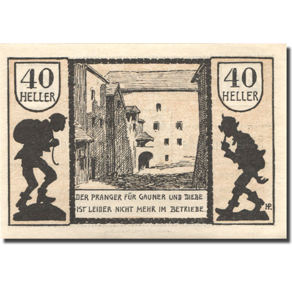 Banknote, Austria, Schärding, 40 Heller, Blason, 1920 UNC(63) Mehl:FS 951IIb