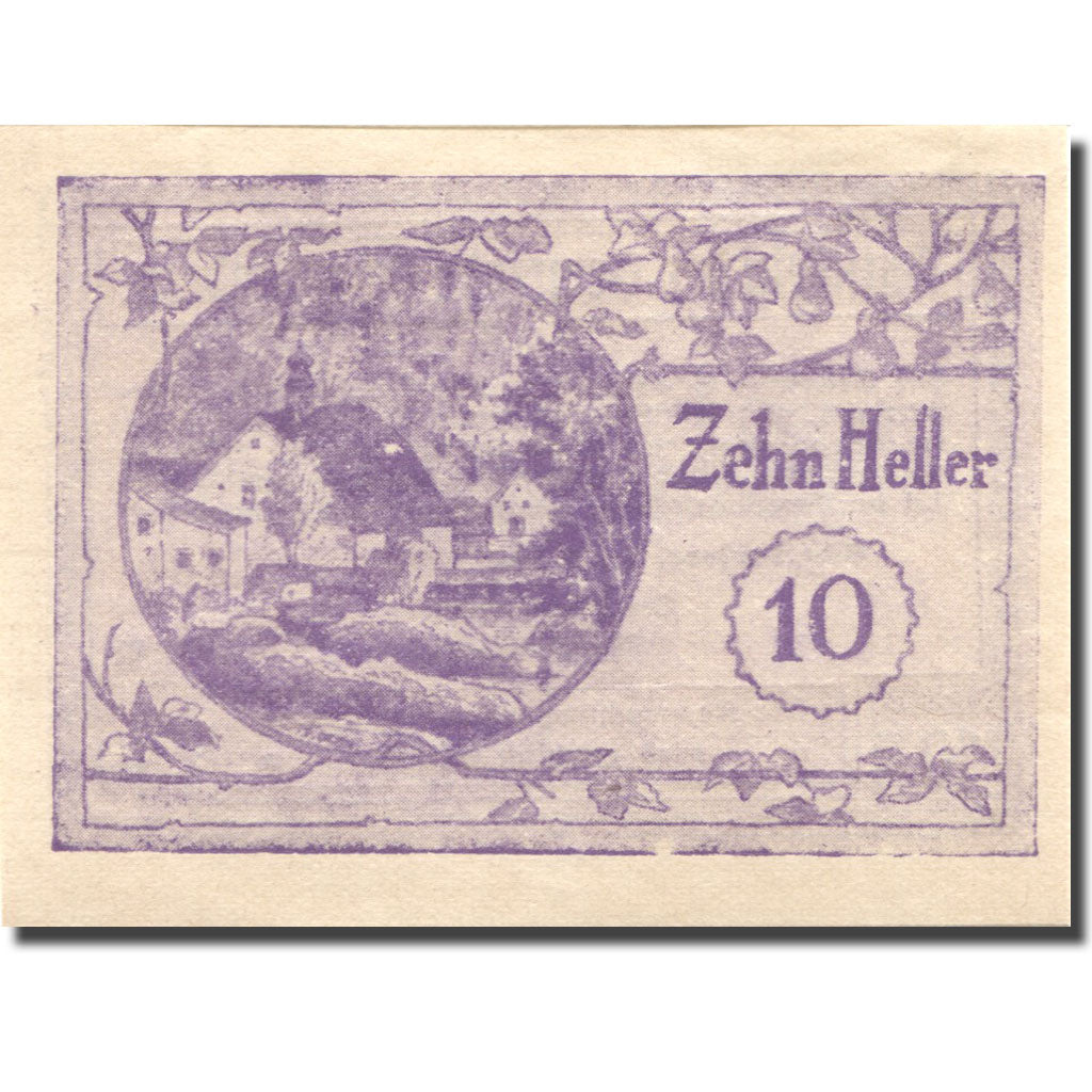 Banknote, Austria, Schardenberg, 10 Heller, village, 1920 UNC(63) Mehl:FS 954b