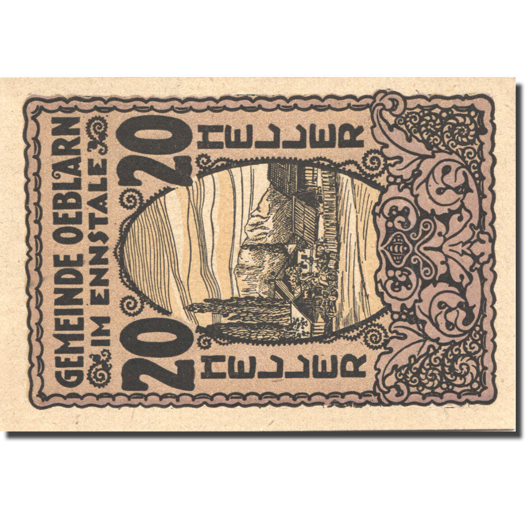Banknote, Austria, Oeblarn, 20 Heller, chalet, 1920 UNC(63) Mehl:FS 700IIa