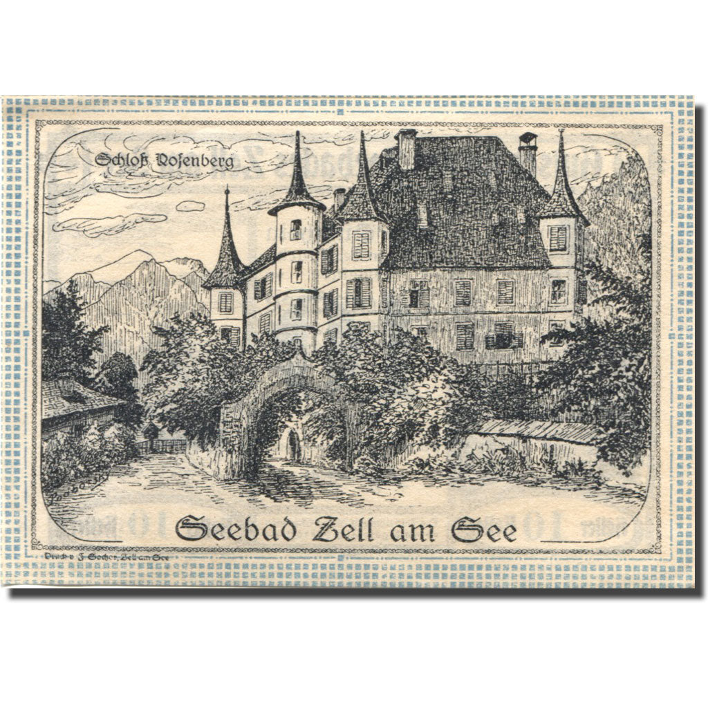 Geldschein, Österreich, Zell am See, 10 Heller, château 1920 UNZ- Mehl:FS 1270II