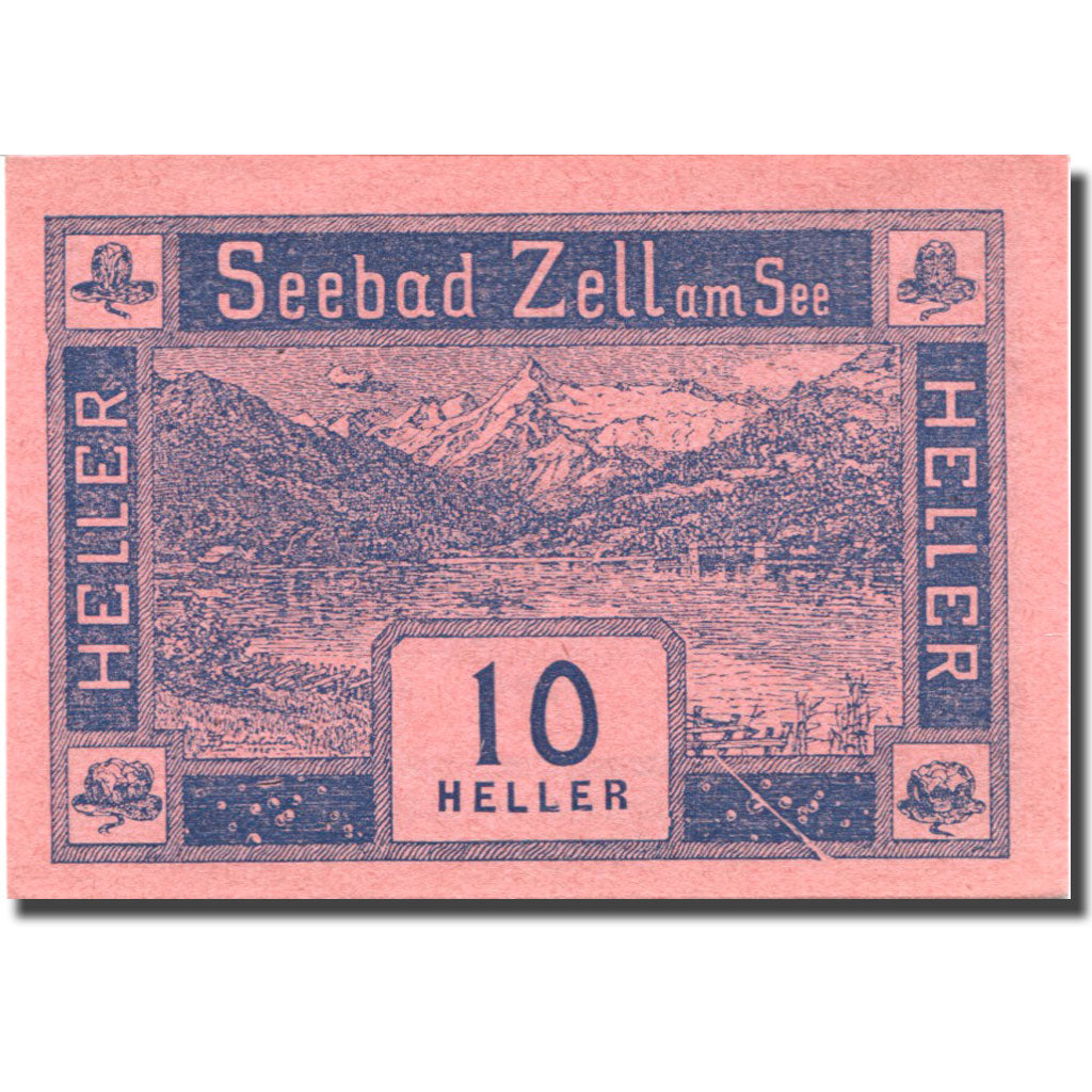 Geldschein, Österreich, Zell am See, 10 Heller, montagne 1920 UNZ- Mehl:FS 1270I