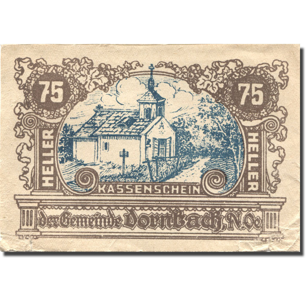 Banknote, Austria, Dornbach, 75 Heller, Eglise, EF(40-45), Mehl:FS 132c
