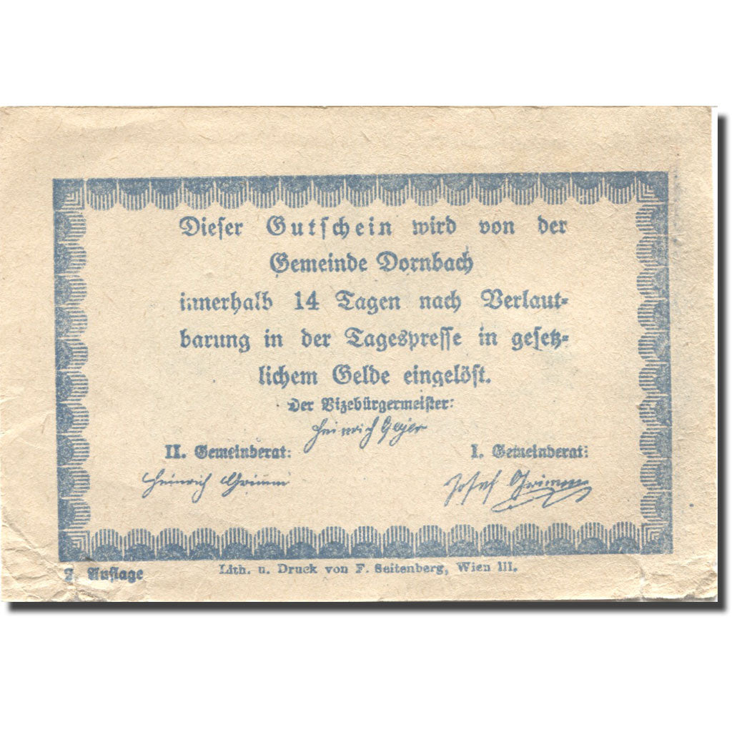 Banknote, Austria, Dornbach, 75 Heller, Eglise, EF(40-45), Mehl:FS 132c