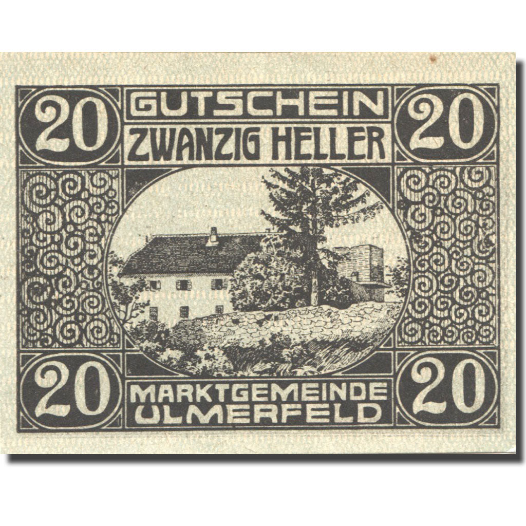 Banknote, Austria, Ulmerfeld, 20 Heller, Blason 1, 1920 UNC(63) Mehl:FS 1089Ia
