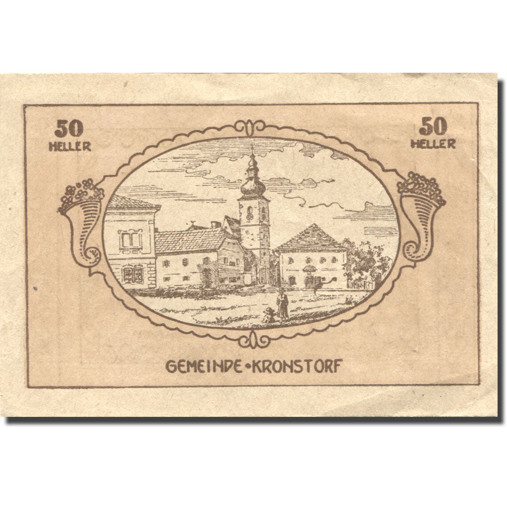 Banknote, Austria, Kronstorf, 50 Heller, Eglise, 1920 UNC(60-62) Mehl:FS 486a