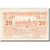 Banknote, Austria, Dross, 20 Heller, château, 1920 UNC(60-62) Mehl:FS 135.7