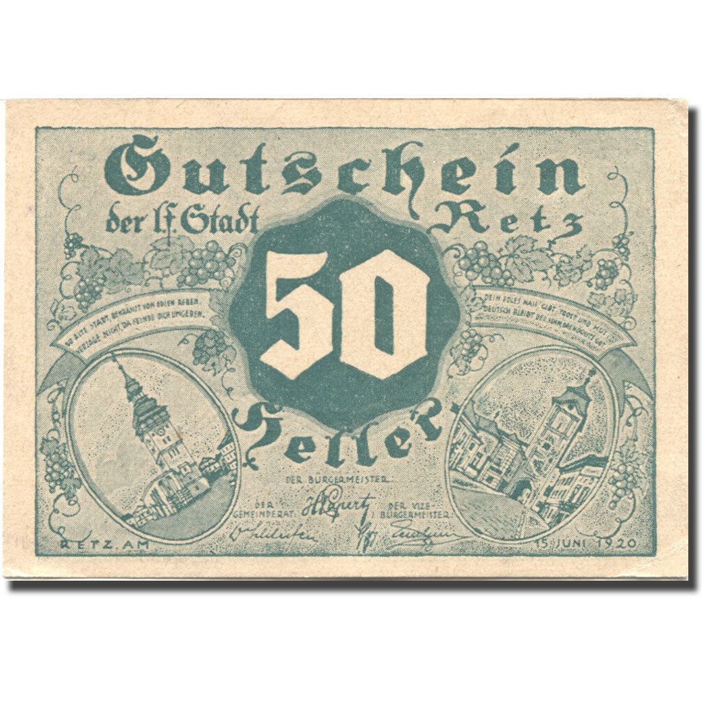 Banknote, Austria, Retz, 50 Heller, village 1920-09-30, UNC(63), Mehl:FS 832a
