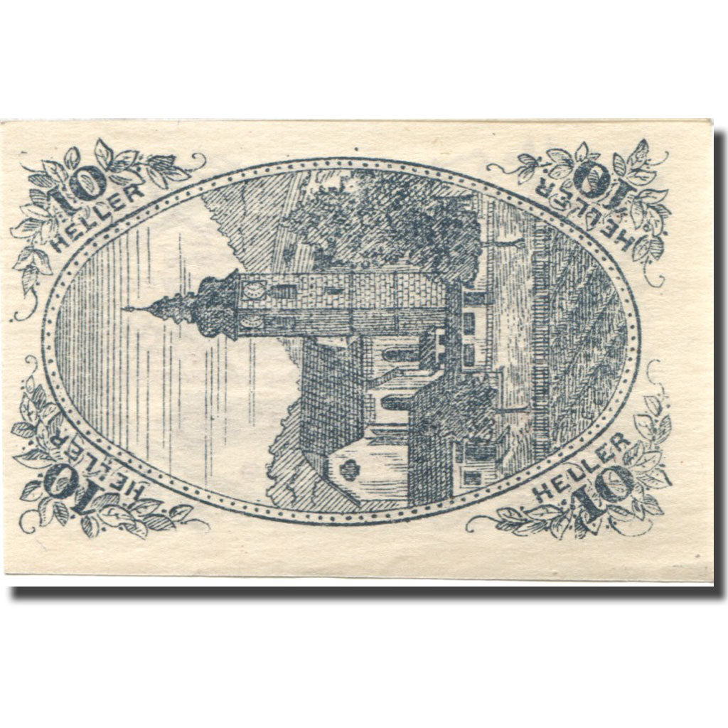 Banknote, Austria, Grossraming, 10 Heller, Eglise, 1920 UNC(63) Mehl:FS 296I