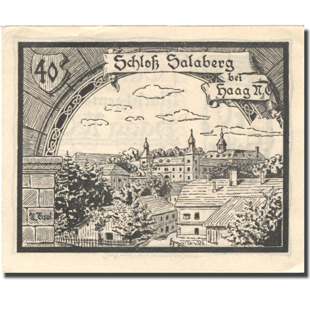 Banknote, Austria, Haag, 40 Heller, paysage 1920-12-31, UNC(63), Mehl:FS 318