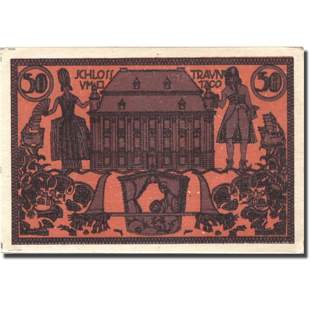 Banknote, Austria, Traun, 50 Heller, château, 1920 UNC(63) Mehl:FS 1080