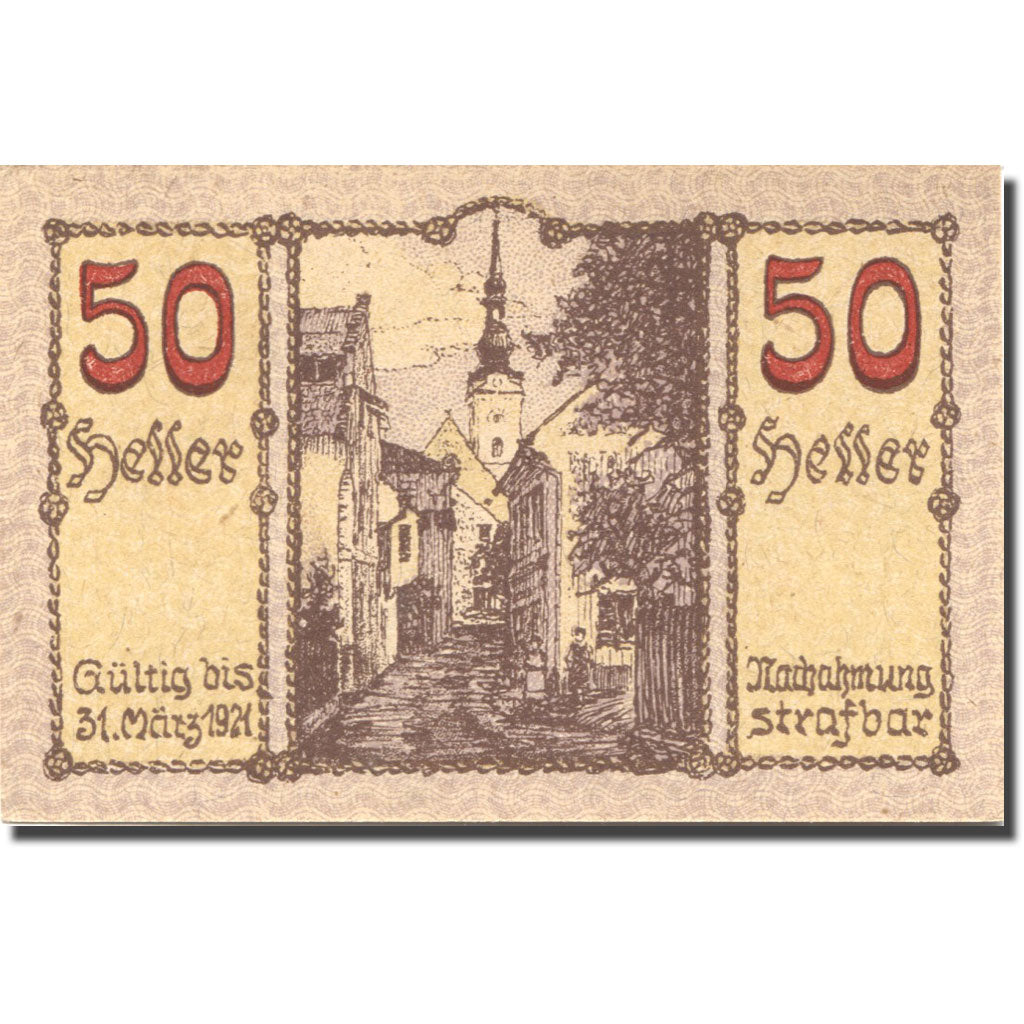 Banconote, Austria, Kirchdorf a/d Krems 50 Heller Blason 1921 SPL Mehl:FS 445IIa