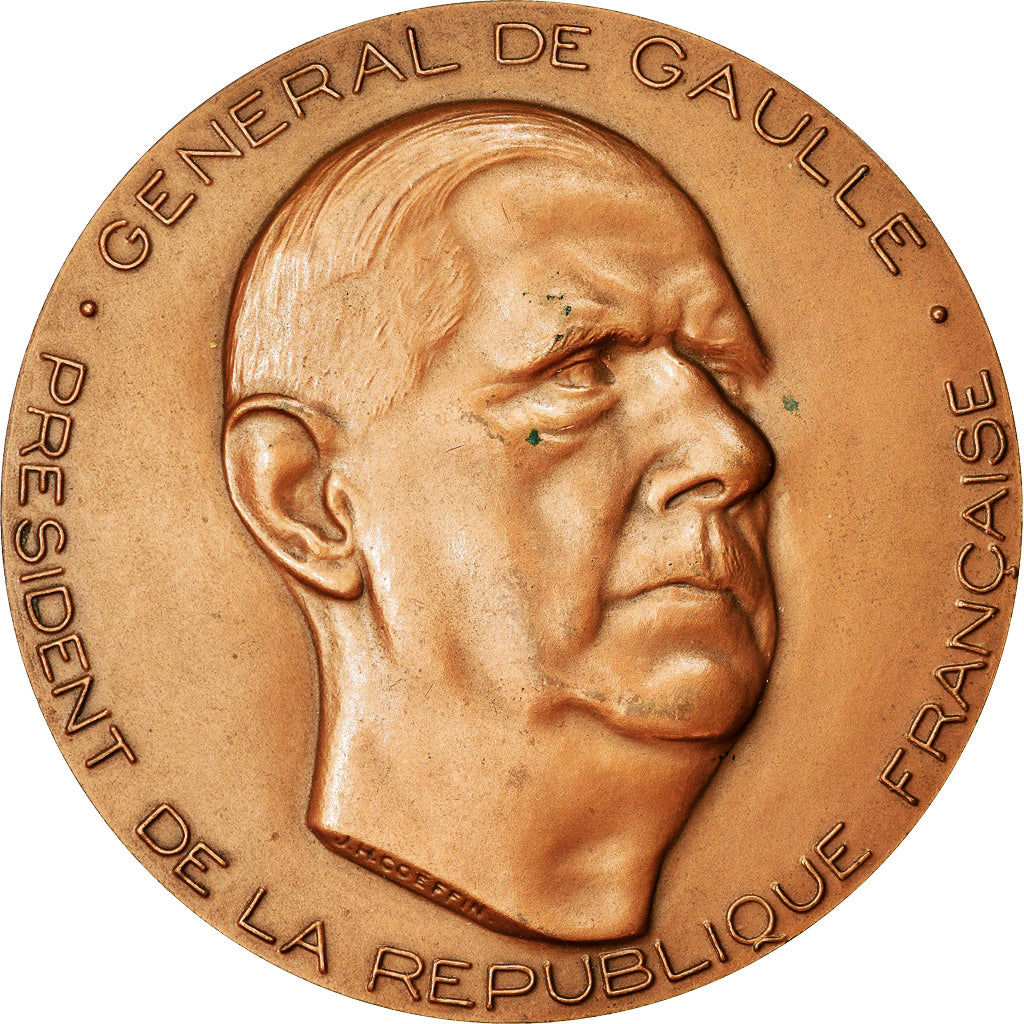 Frankrijk, Medaille, Général de Gaulle, Président de la République, Coeffin