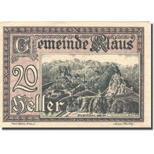 Banknote, Austria, Klaus, 20 Heller, château, 1920 UNC(63) Mehl:FS 454Ia