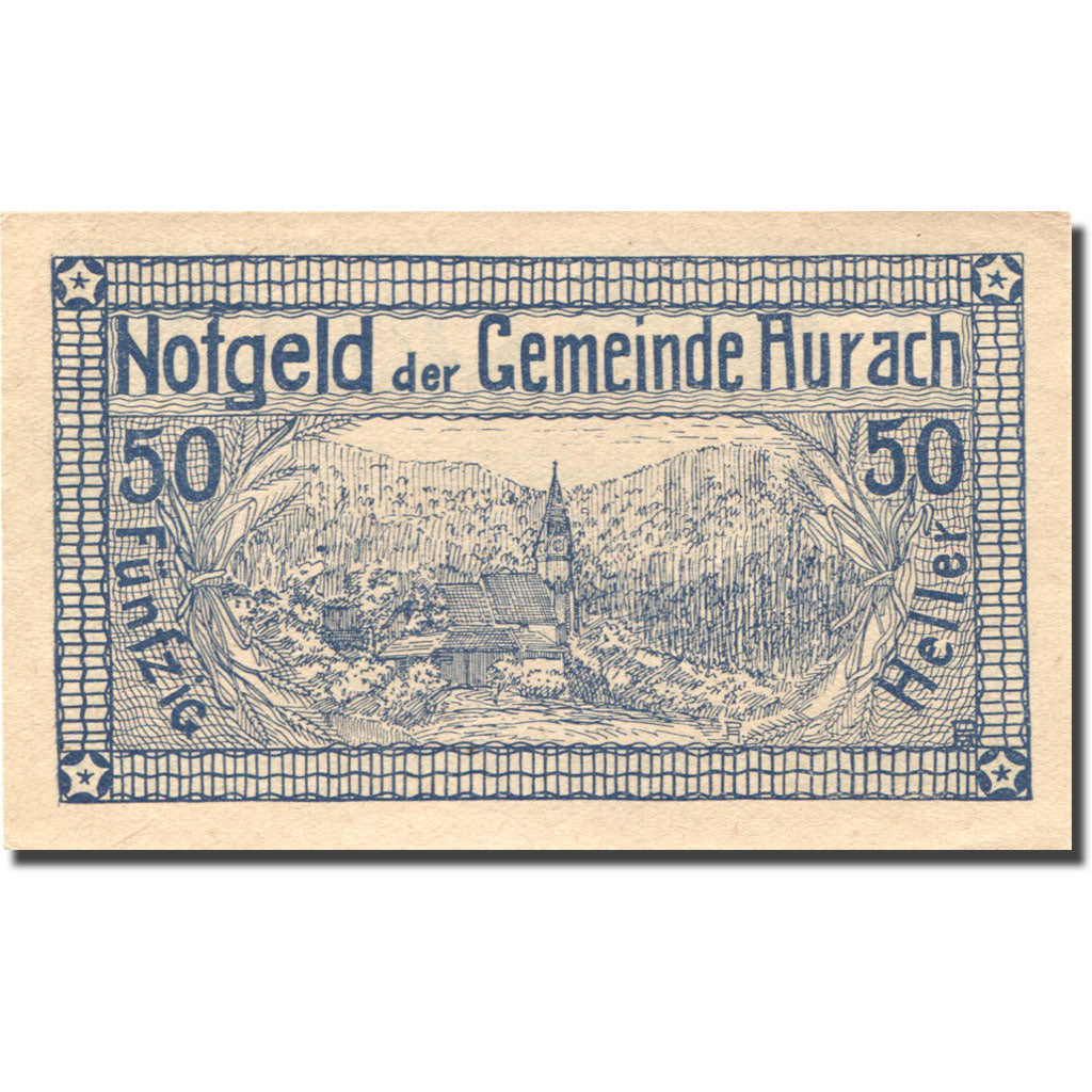 Banknote, Austria, Aurach, 50 Heller, Eglise 1920-04-27, UNC(63), Mehl:FS 68a