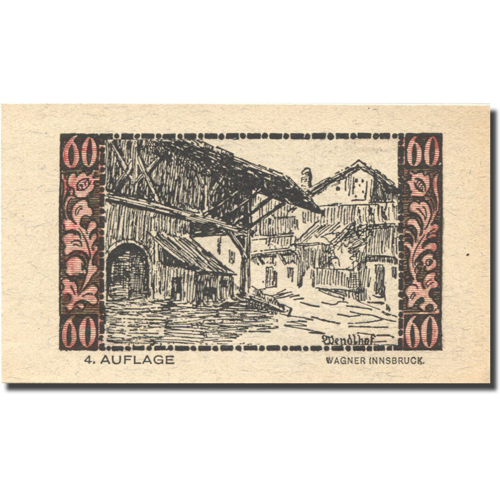 Billet, Autriche, Telfs, 60 Heller, personnage 1, 1921-03-31, SPL, Mehl:FS 1061a
