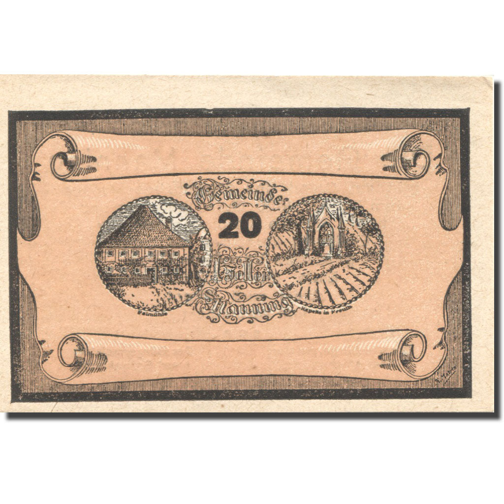 Banknote, Austria, Manning, 20 Heller, parchemin, 1920 UNC(63) Mehl:FS 578b