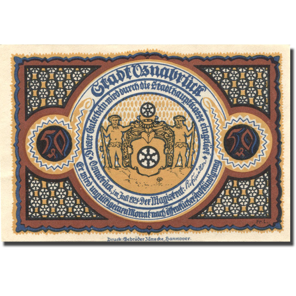 Billet, Autriche, Osnabruck, 50 Heller, pont, 1921, SPL, Mehl:FS 1032.1