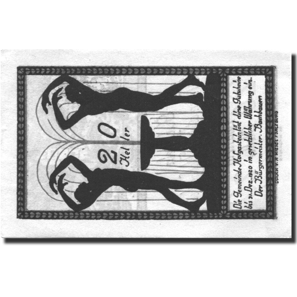Banknote, Austria, Badhofgastein 20 Heller Eglise 1920 UNC(60-62) Mehl:FS 384Ia