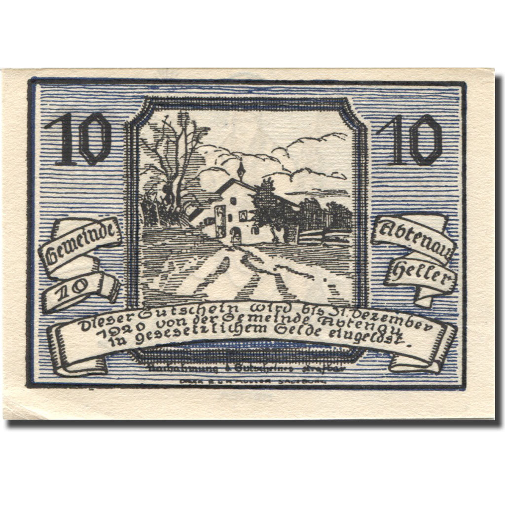 Banknote, Austria, Abtenau, 10 Heller, personnage, 1920-12-31 UNC(63) Mehl:FS 3a