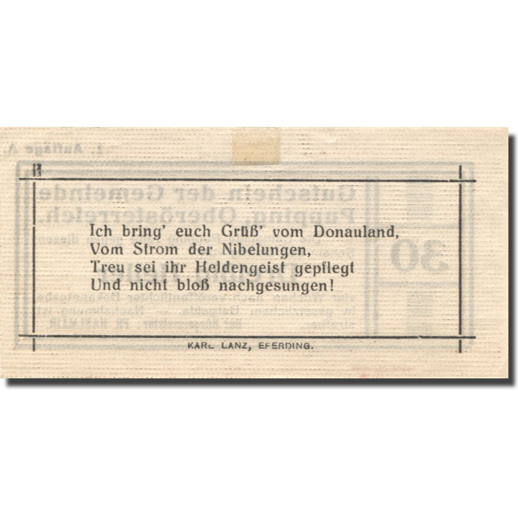 Banknote, Austria, Pupping, 30 Heller, valeur faciale, UNC(63), Mehl:FS 792IdB