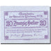 Banknote, Austria, Kürnberg, 20 Heller, Eglise, 1920, UNC(63) Mehl:FS 490a