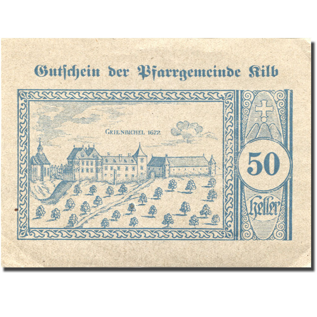 Geldschein, Österreich, Kilb, 50 Heller, château, 1920 UNZ- Mehl:FS 437IIIc