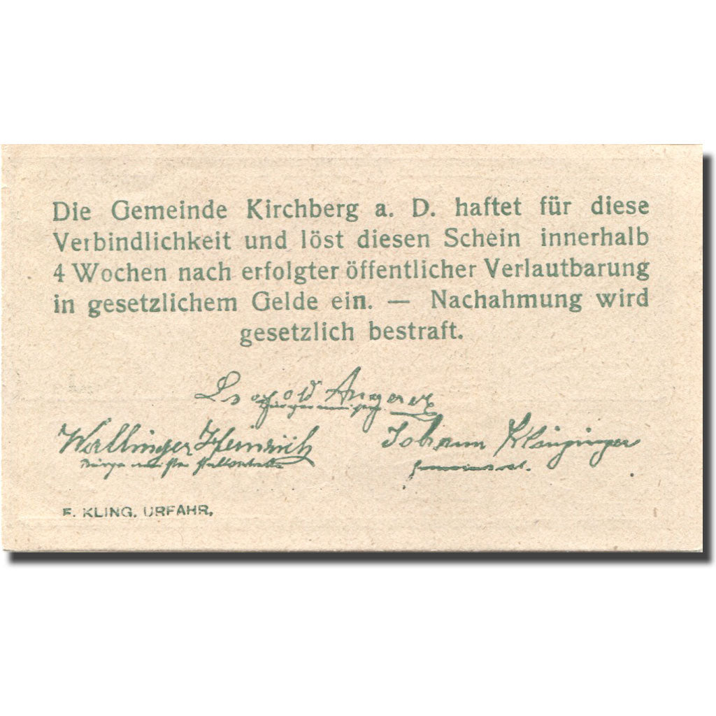 Banknote, Austria, Kirchberg, 99 Heller, château, UNC(63), Mehl:FS 441b