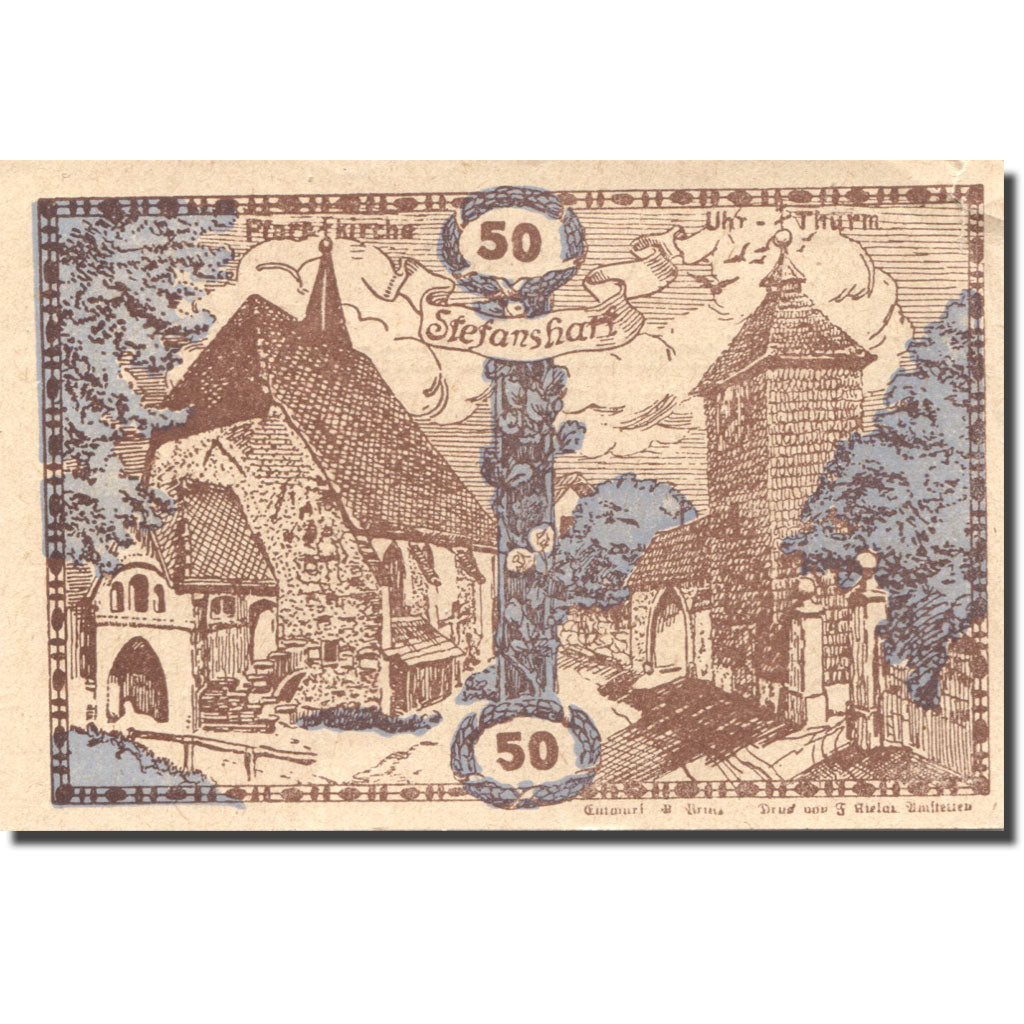 Banknote, Austria, Stefanshart, 50 Heller, Monument, 1920 UNC(63) Mehl:FS 1013a
