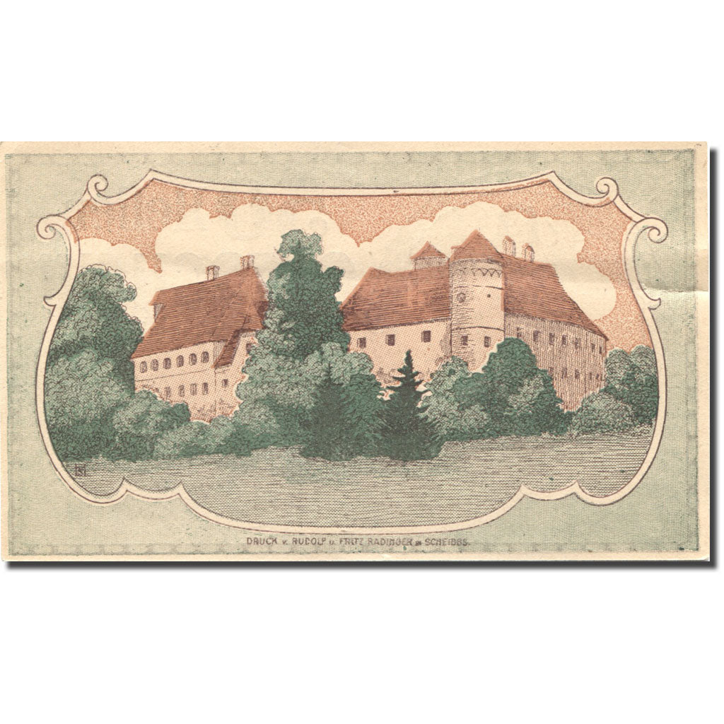Banknote, Austria, Purgstall, 50 Heller, Eglise, 1920 AU(55-58) Mehl:FS 794II