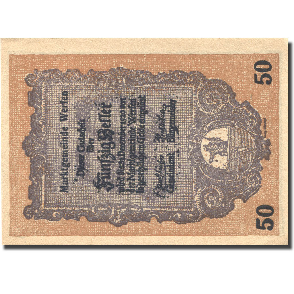 Banknote, Austria, Werfen, 50 Heller, village, 1920, UNC(63) Mehl:FS 1173a