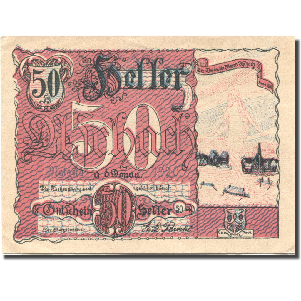 Banknote, Austria, Aschach a/d Donau, 50 Heller UNC(63) Mehl:FS 53IIB05