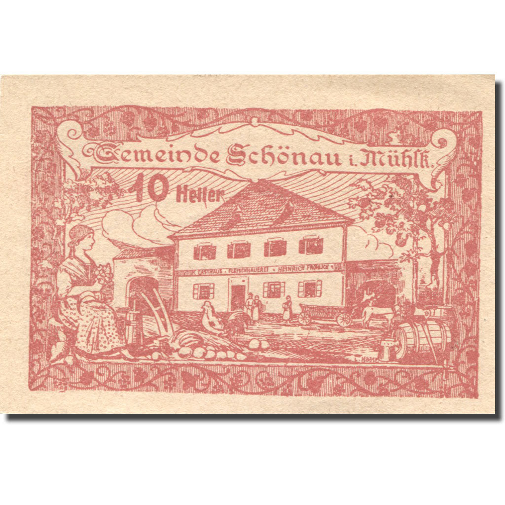 Banknote, Austria, Schönau, 10 Heller, ferme 1920-12-31, UNC(63), Mehl:FS 966b