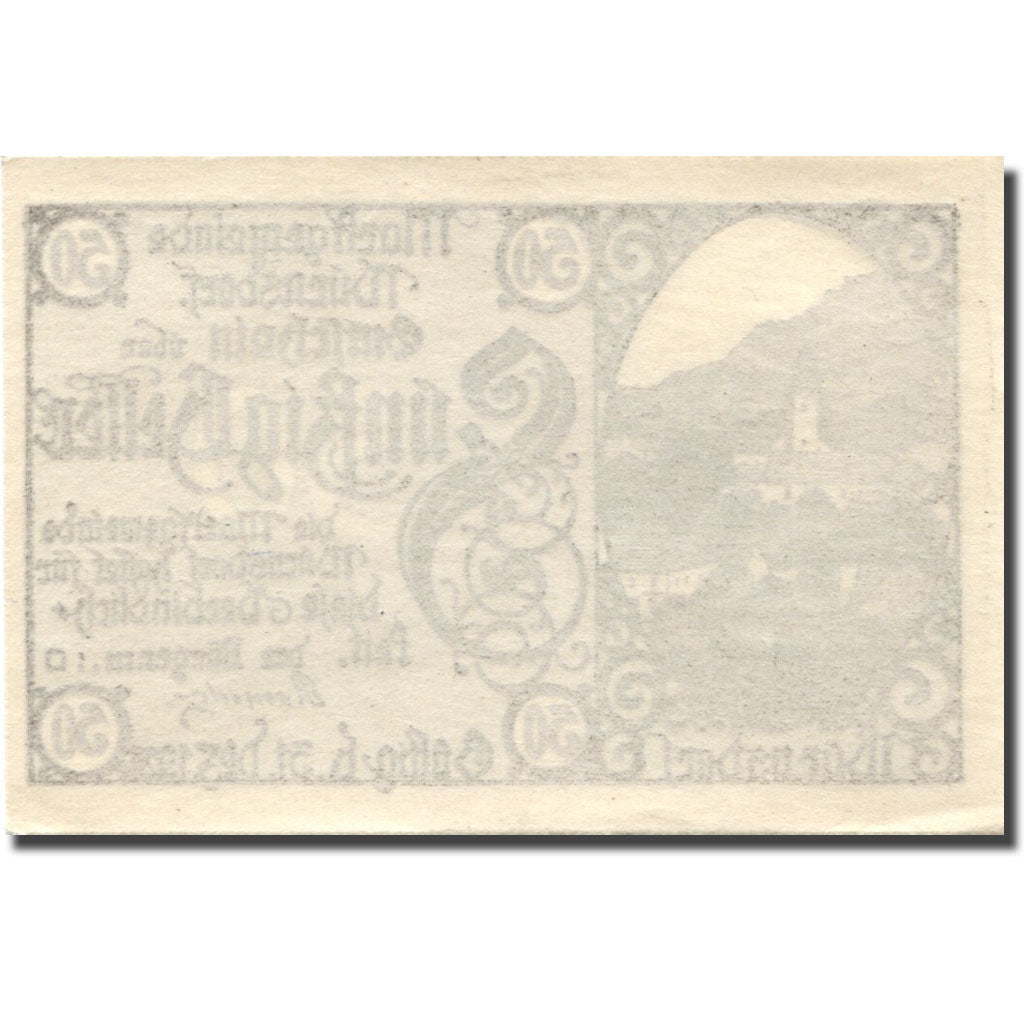 Banknote, Austria, Würnsdorf, 50 Heller, Eglise, 1920 UNC(63) Mehl:FS 1257IIa