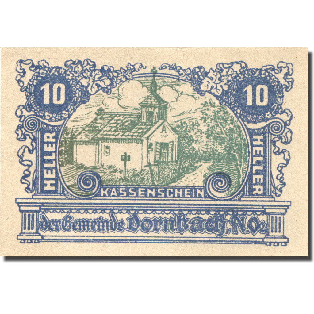 Banknote, Austria, Dornbach, 10 Heller, Eglise, UNC(63), Mehl:FS 132c