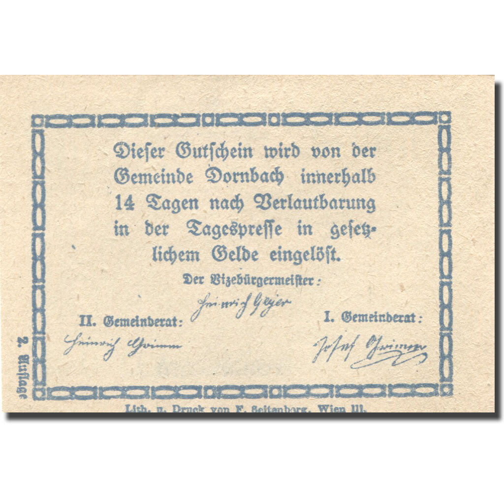 Banknote, Austria, Dornbach, 10 Heller, Eglise, UNC(63), Mehl:FS 132c