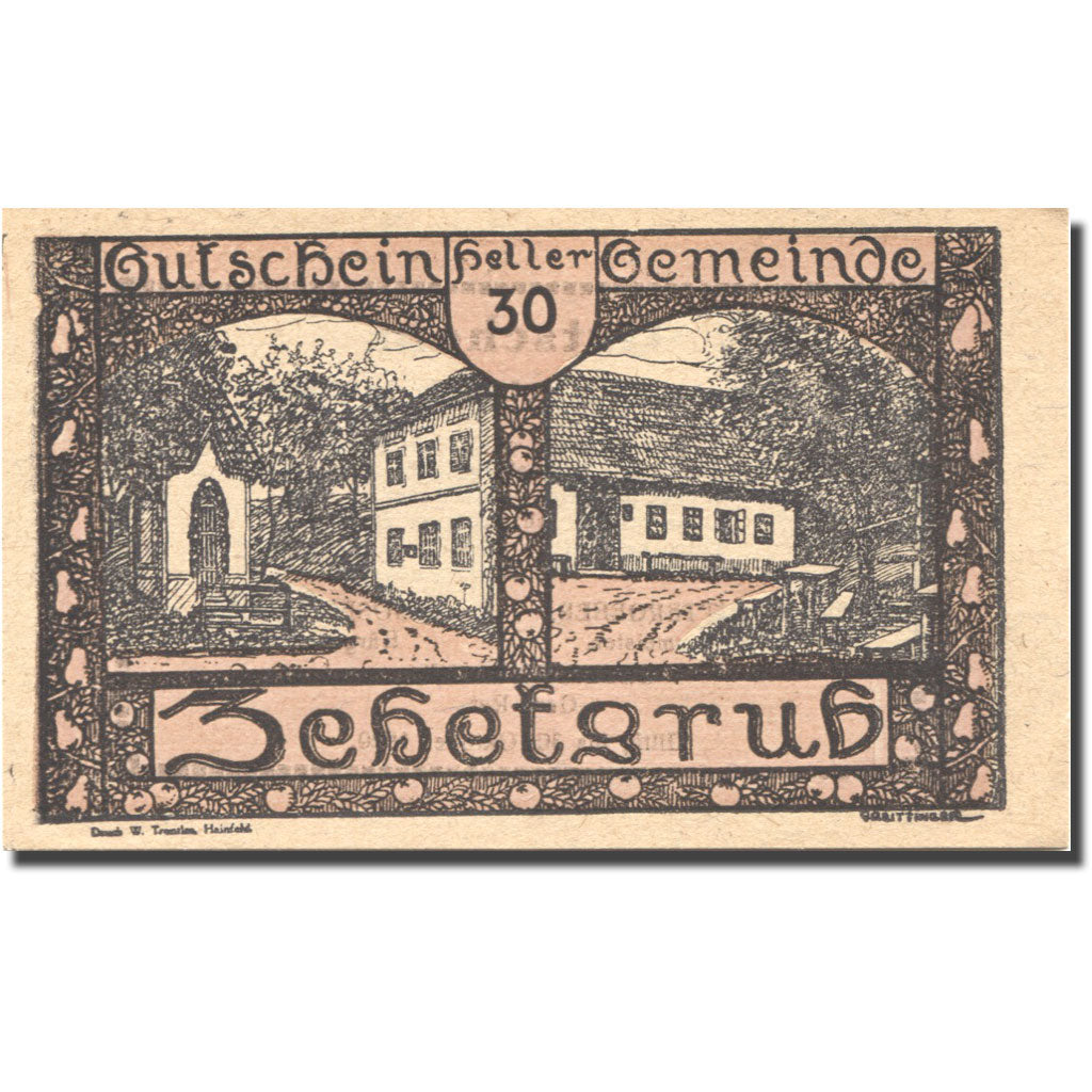 Banknote, Austria, Zehetgrub, 30 Heller, ferme, 1920 UNC(63) Mehl:FS 1262a