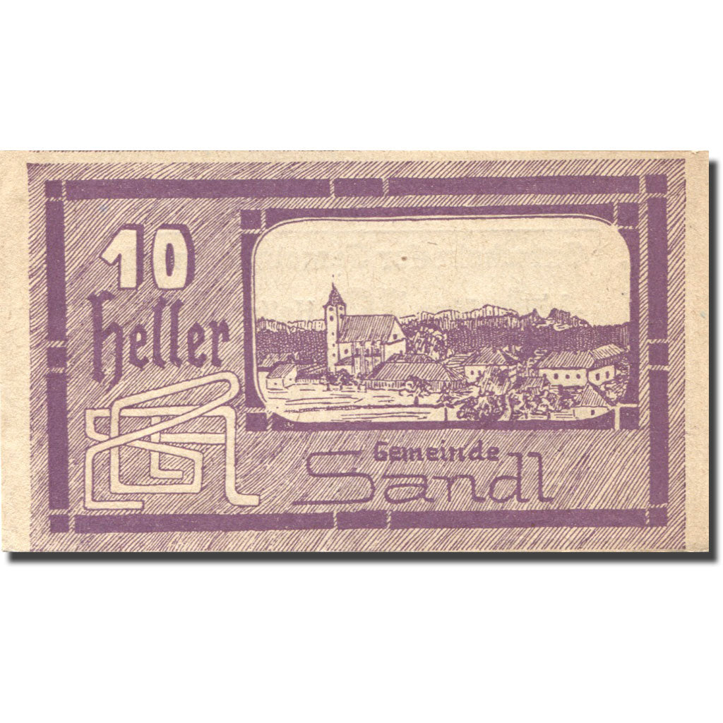 Banknote, Austria, Sandl, 10 Heller, village 1920-05-02, UNC(63), Mehl:FS 874Ib