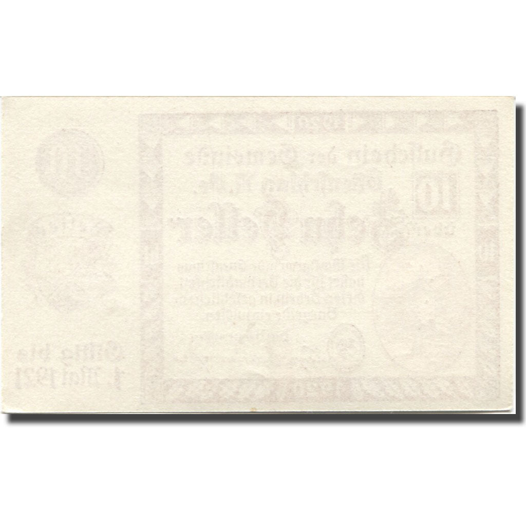 Banknote, Austria, Ottenschlag, 10 Heller, château, 1921 UNC(63) Mehl:FS 716a