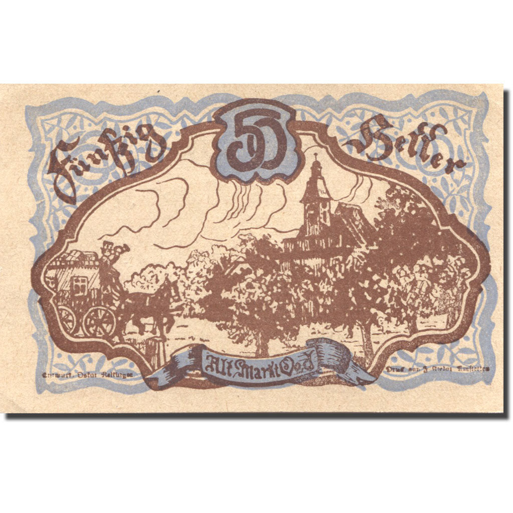 Banknote, Austria, Oed, 50 Heller, Eglise 1920-12-31, UNC(63), Mehl:FS 703a