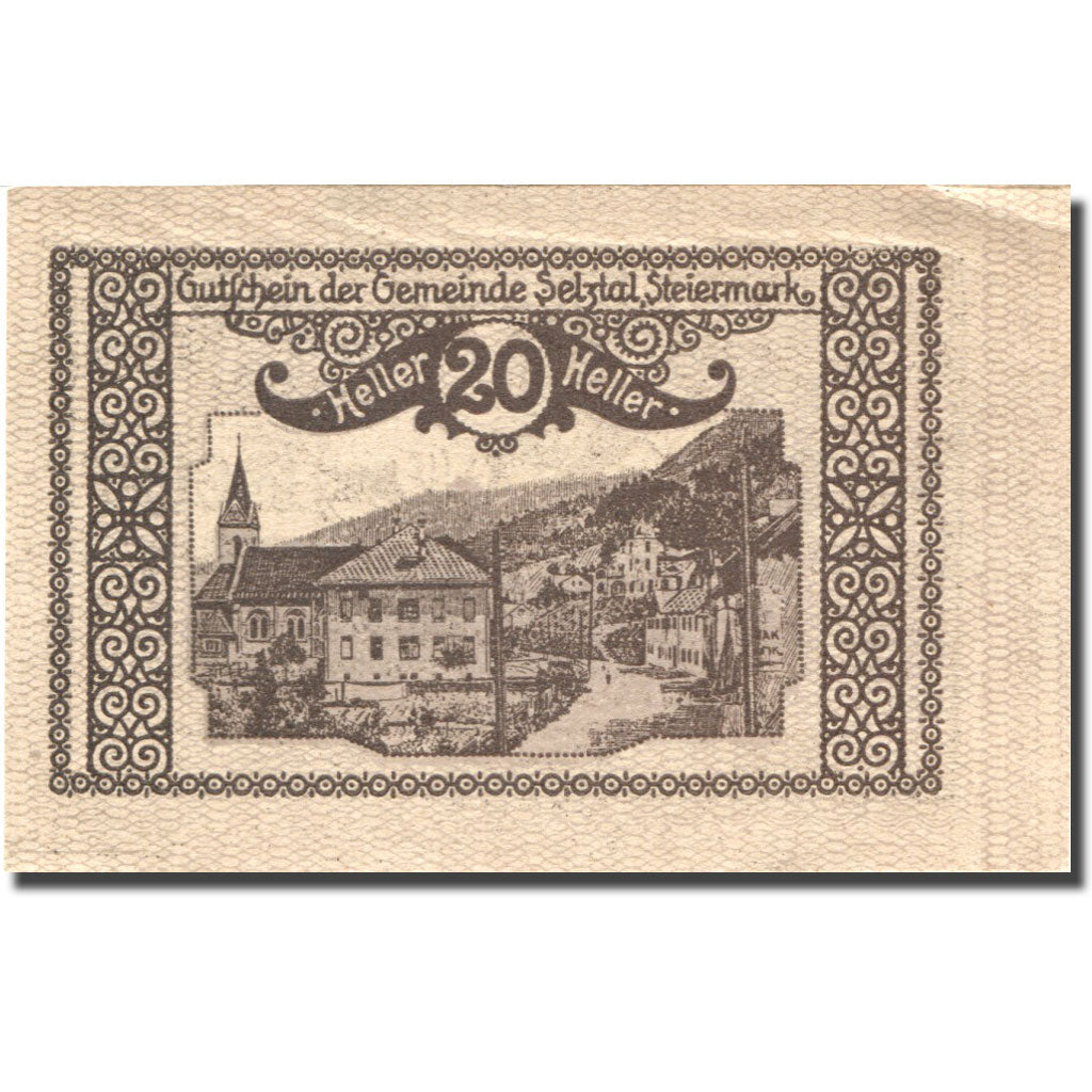 Banknote, Austria, Selztal, 20 Heller, village, UNC(63), Mehl:FS 991a