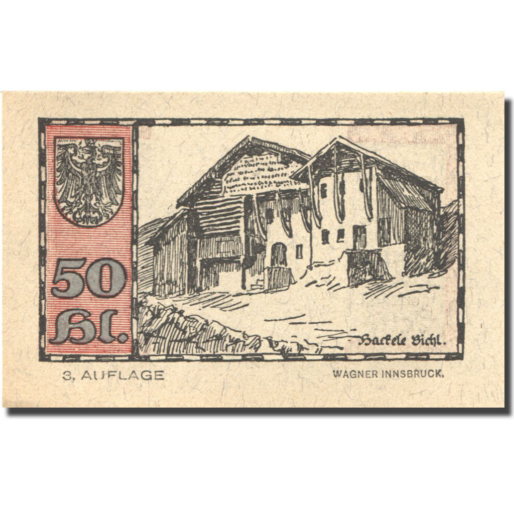 Banknote, Austria, Telfs, 50 Heller, ferme 1921-01-31, UNC(63), Mehl:FS 1061a