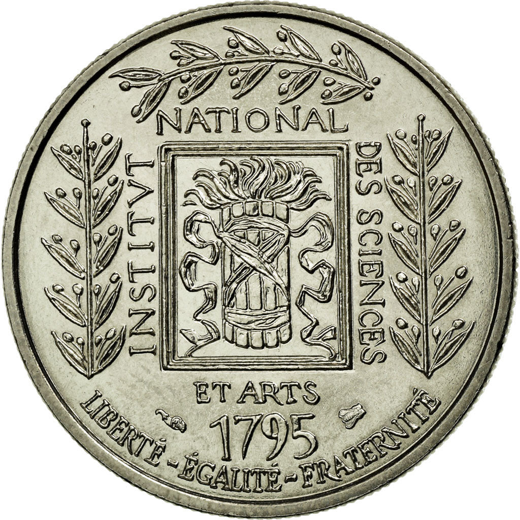 Coin, France, Institut, Franc, 1995, MS(63), Nickel, KM:1133, Gadoury:480