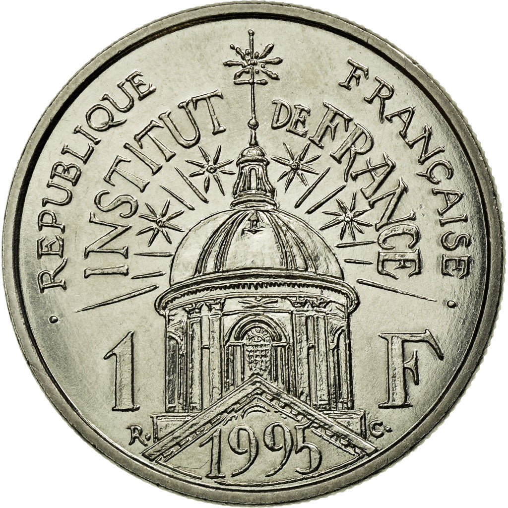 Coin, France, Institut, Franc, 1995, MS(63), Nickel, KM:1133, Gadoury:480