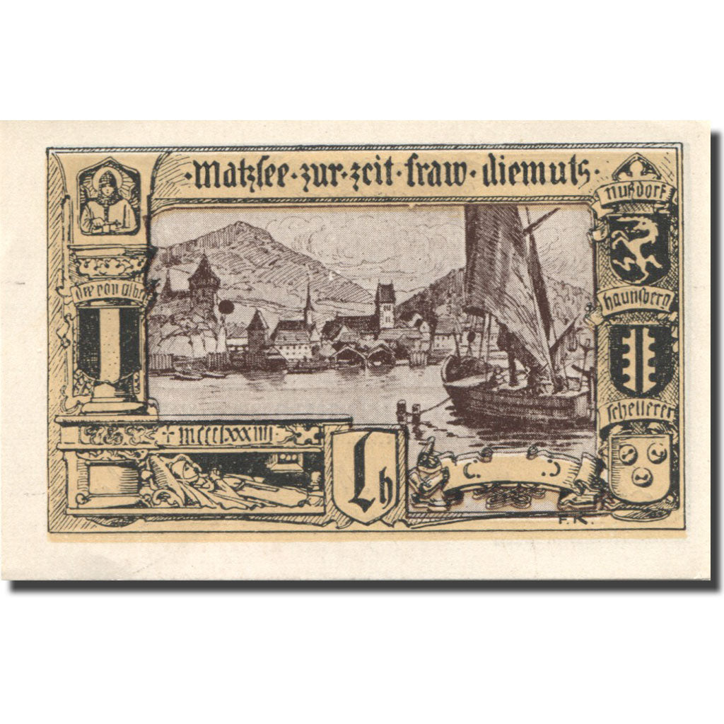 Banknote, Austria, Mattsee, 50 Heller, village, 1920, UNC(63), Mehl:FS 596a