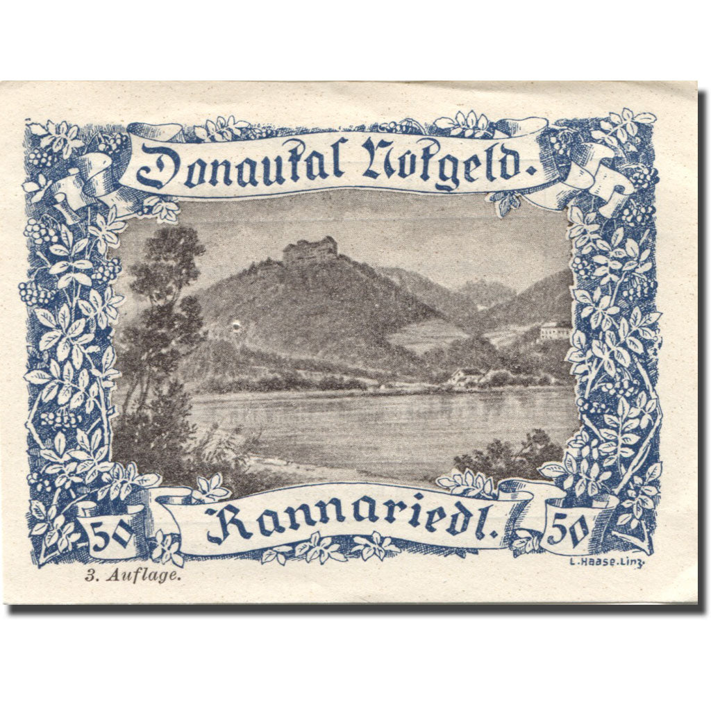 Biljet, Oostenrijk, Rannariedl, 50 Heller, montagne, SUP+, Mehl:FS 127h