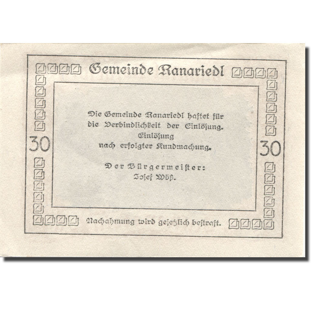 Banknote, Austria, Falkenstein, 30 Heller, ruine, UNC(60-62), Mehl:FS 127d