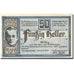 Banknote, Austria, Aurolzmünster, 50 Heller, château, 1920 UNC(63) Mehl:FS 69a