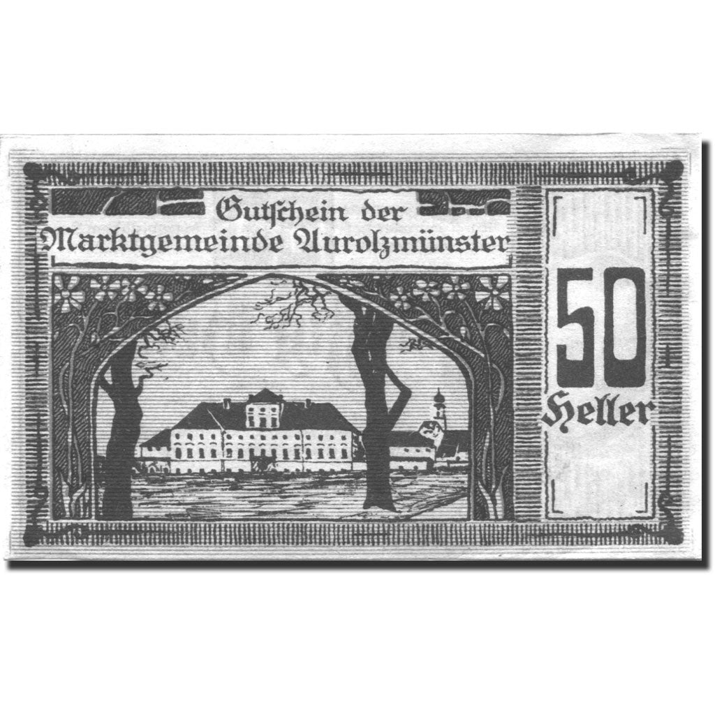 Banknote, Austria, Aurolzmünster, 50 Heller, château, 1920 UNC(63) Mehl:FS 69a