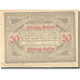 Billet, Autriche, Gurten, 50 Heller, personnage 1, 1920 SPL rouge Mehl:FS 312A