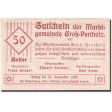 Banknote Austria Gross-Pertholz 50 Heller face value 1920 UNC(63) Mehl:FS 295IIc